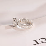 Stunning 1.0 - 2.0 CT Emerald Moissanite Engagement Ring With Hidden Halo Design 10