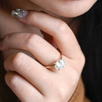 Stunning 1.0 - 2.0 CT Oval Moissanite Engagement Ring with Solitaire Design 6