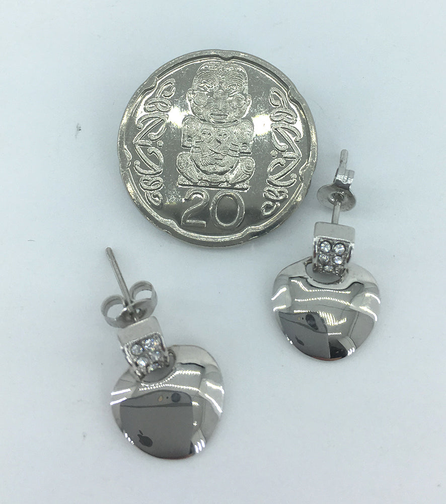 Round Cut Cubic Zirconia in 925 Sterling Silver Earrings 4
