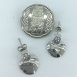 Round Cut Cubic Zirconia in 925 Sterling Silver Earrings 4