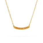 1.32 TCW Round Citrine Lab Made Diamond-November Birthstone Bar Necklace 5