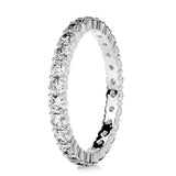 0.9 CT Round Full Eternity CVD EF/VVS Diamond Wedding Band 5