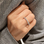 0.9 CT Round Full Eternity CVD EF/VVS Diamond Wedding Band 4