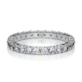 0.9 CT Round Full Eternity CVD EF/VVS Diamond Wedding Band 1