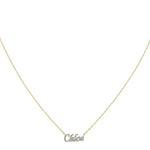 Customized Name Pendant  Necklace in Solid Gold 2