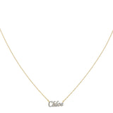 Customized Name Pendant  Necklace in Solid Gold 2
