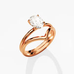 1.50 CT Oval Cut Moissanite Solitaire Bridal Ring Set with Plain Wedding Bands 3