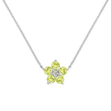 0.08 CT Round Peridot Lab Made Diamond- August Birthstone Necklace 7
