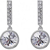 Round Cut Cubic Zirconia in 925 Sterling Silver Earrings 1