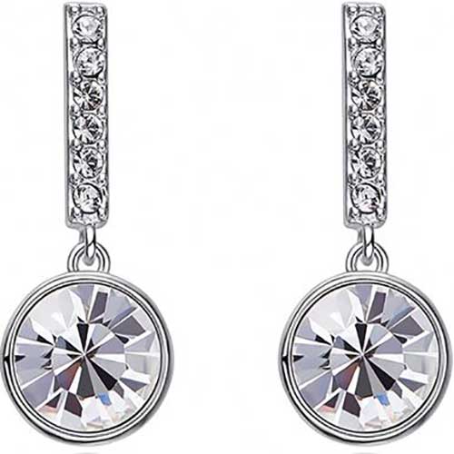 Round Cut Cubic Zirconia in 925 Sterling Silver Earrings 1