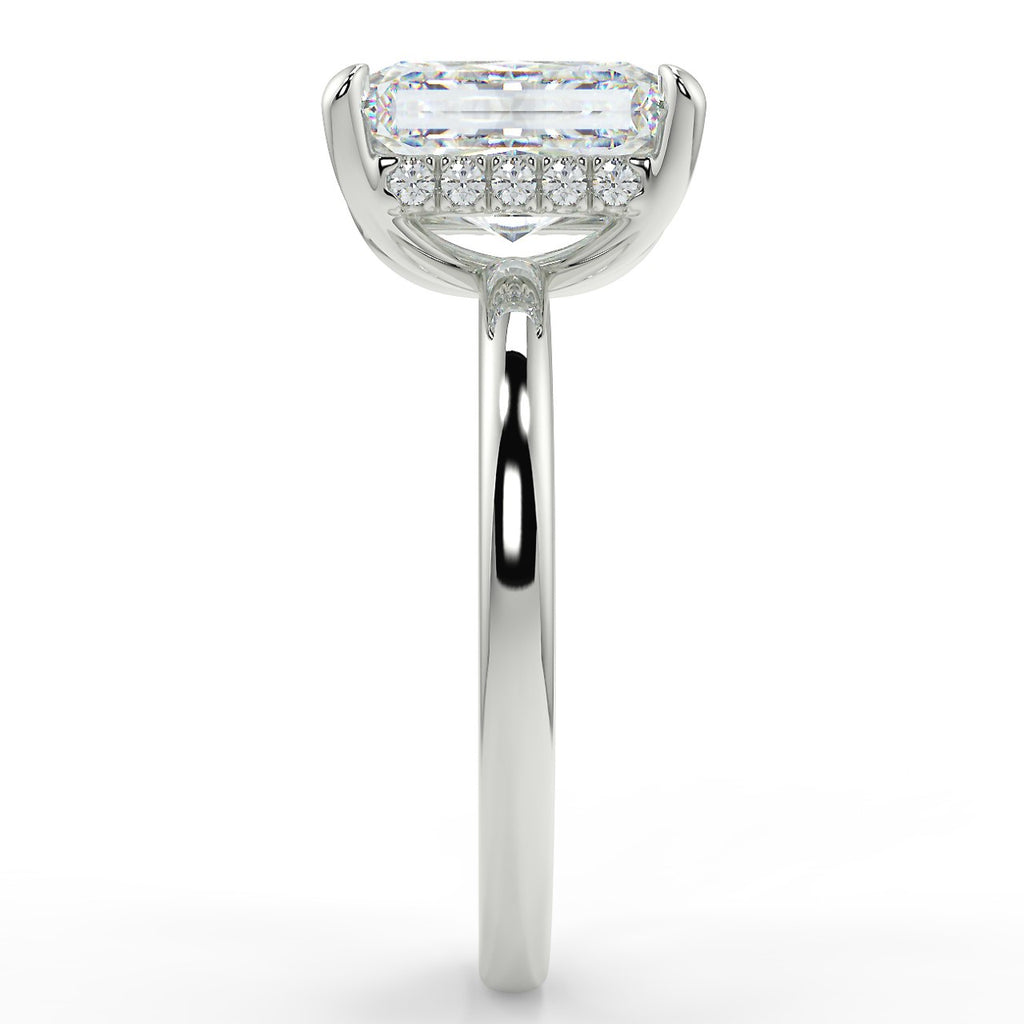 Stunning 2.45 CT Radiant Moissanite Engagement Ring with Hidden Halo Design 7
