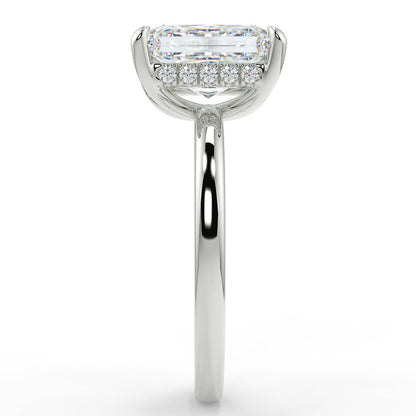Stunning 2.45 CT Radiant Moissanite Engagement Ring with Hidden Halo Design 7
