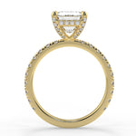 Stunning 2.53 CT Emerald Moissanite Engagement Ring with Hidden Halo & Pave Design 2