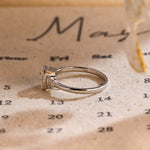Stunning 3.0 CT Emerald Moissanite Engagement Ring with 3 Stones Design 4