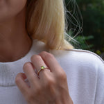 0.84 CT Round Peridot Lab Made Diamond-August Birthstone Engagement Ring 2