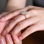 Stunning 1.0 - 2.0 CT Marquise Moissanite Engagement Ring with Pave & Hidden Halo Design 6
