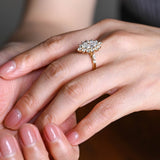 Stunning 1.0 - 2.0 CT Marquise Moissanite Engagement Ring with Pave & Hidden Halo Design 6