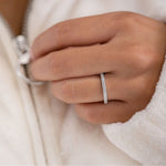 Stunning 0.3 TCW  Round Moissanite Stones Miligrain Channel Wedding Band 4