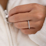Stunning 0.3 TCW  Round Moissanite Stones Miligrain Channel Wedding Band 4