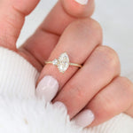 Stunning 1 CT Marquise Moissanite Engagement Ring with Cluster Design 7