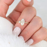 Stunning 1 CT Marquise Moissanite Engagement Ring with Cluster Design 7