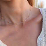 2.75 TCW Round Citrine Lab Made Diamond- November Birthstone Necklace 5