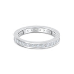 Stunning 0.3 TCW Round Moissanite Stones Channel Wedding Band 1