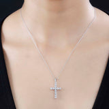 Round Cut Cubic Zirconia in 925 Sterling Silver Necklace 2