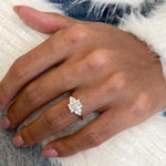 Classic 1.0 CT Radiant Moissanite Engagement Ring with Cluster Design 3