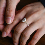Stunning 1.0 - 2.0 CT Oval Moissanite Engagement Ring with Pave Design 6