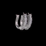 Round Cut Cubic Zirconia in 925 Sterling Silver Earrings 4