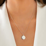 Round Cut Cubic Zirconia in 925 Sterling Silver Necklace 5