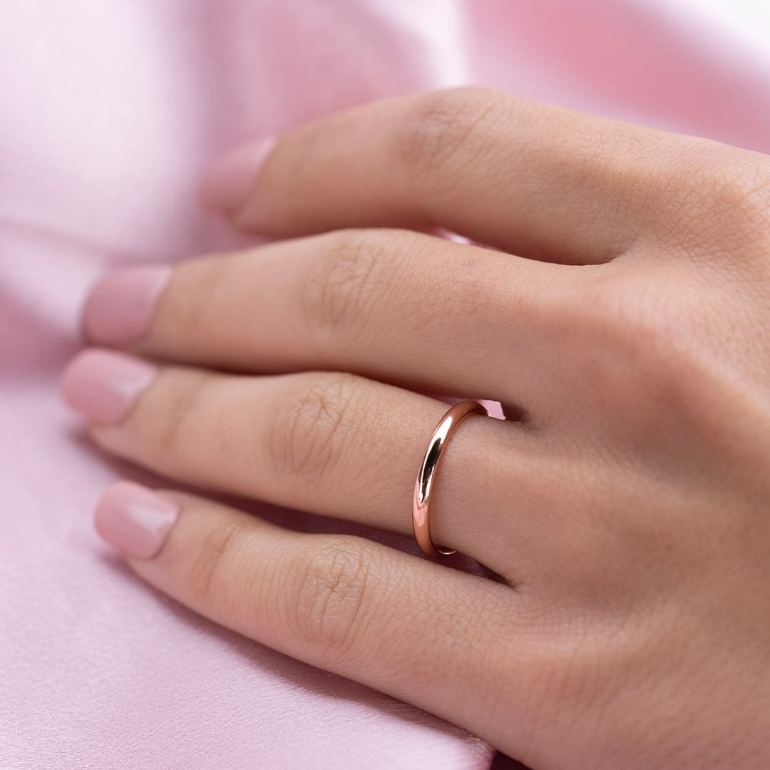 Stunning Women's Plain Metal Wedding Bands 4