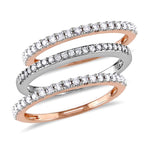 Round Cut Cubic Zirconia in 925 Sterling Silver Wedding Bands 4
