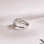 Stunning 0.2 TCW Marquise Moissanite Stones Leaf Wedding Bands 6