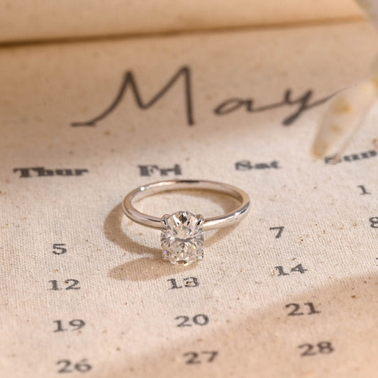 Stunning 3.0 CT Oval Moissanite Engagement Ring with Hidden Halo Design 1