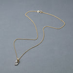 0.20 CT Round Moissanite Diamond Leaf Pendant Necklace in Solid Gold 4