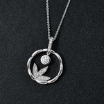 Round Cut Cubic Zirconia in 925 Sterling Silver Necklace 3