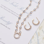 1.44 TCW Round Aquamarine Lab Made Diamond- March Birthstone Necklace 6
