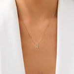 Round Cut Cubic Zirconia in 925 Sterling Silver Necklace 3