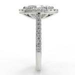 Stunning 1.05 CT Marquise Moissanite Engagement Ring with Halo & Pave Design 7