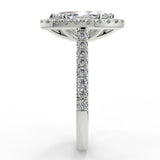 Stunning 1.05 CT Marquise Moissanite Engagement Ring with Halo & Pave Design 7