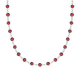 11.8 TCW Round Garnet Lab Made Diamond- January Birthstone Necklace 7