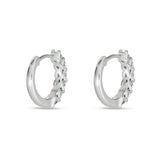 1.0 TCW Round Cut Moissanite Huggies Earrings in Gold 6