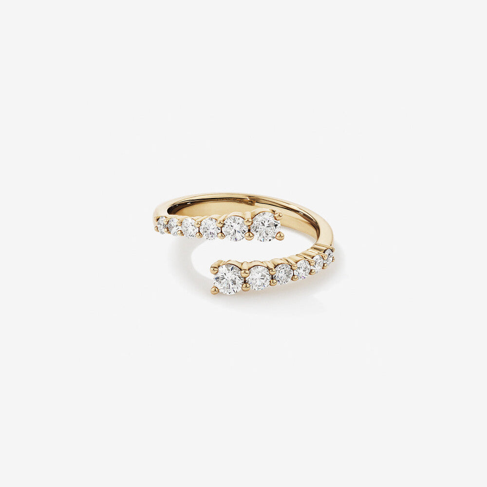 Stunning 0.1 TCW Round Moissanite Wedding Band In Cluster Design 1
