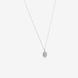 Round Cut Cubic Zirconia in 925 Sterling Silver Necklace 4