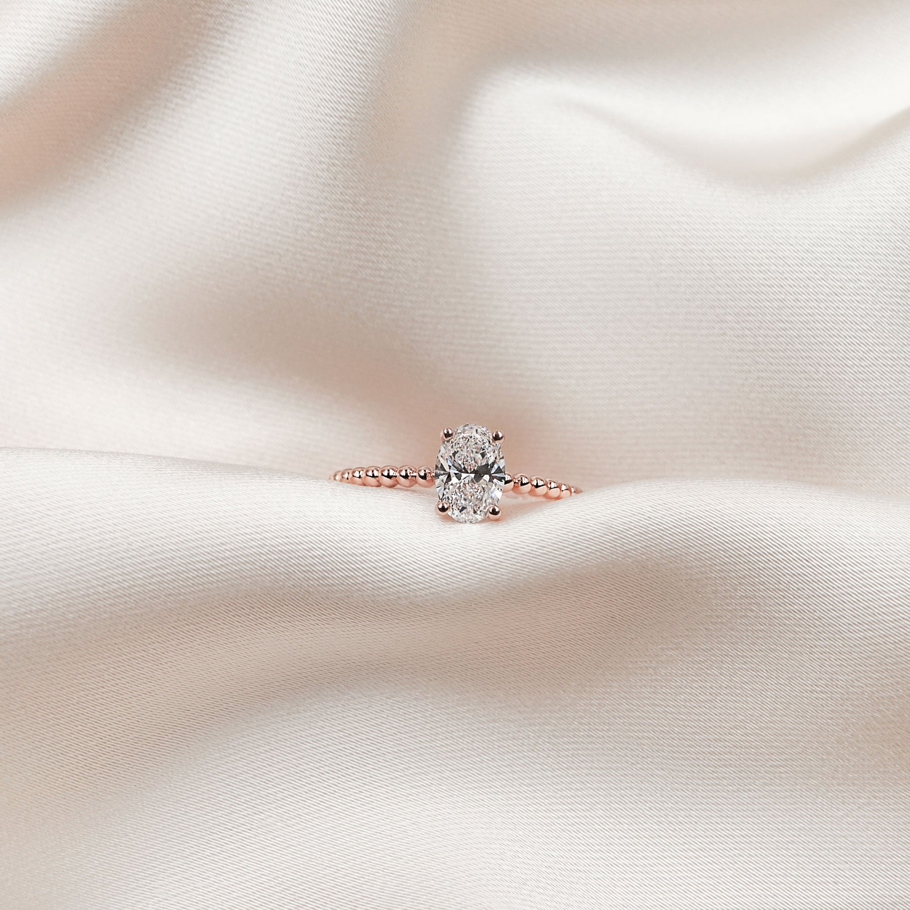Stunning 0.5 CT Oval Moissanite Stone Engagement Ring In Solitaire Design 6