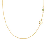 0.25 CT Round Peridot Lab Made Diamond- August Birthstone Necklace 1