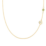 0.25 CT Round Peridot Lab Made Diamond- August Birthstone Necklace 1