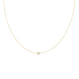 0.10 CT Round Moissanite Diamond Bezel Pendant Necklace in Solid Gold 4